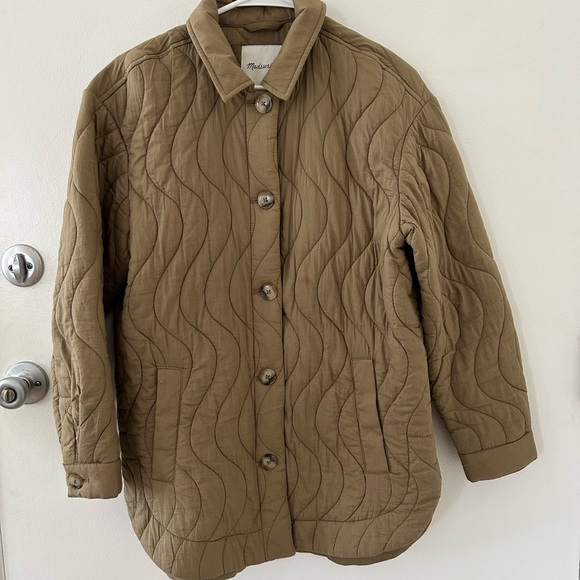 Madewell Olive Quilted Jacket - Picture 1 of 4
